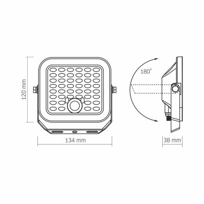 LED прожектор автономний VIDEX VL-FSO4-205-S 1400Lm 5000K, Videx, 28446