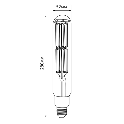 LED лампа VIDEX Filament T52F 50W E27 5000K, Videx, 28450