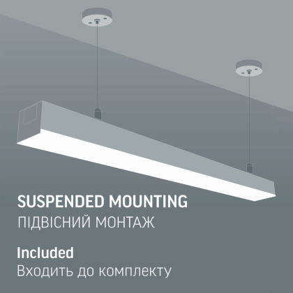 LED світильник лінійний VIDEX BN03 50W 1.2М 5000K 220V Black, Videx, 28533