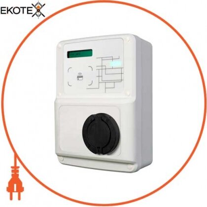 Enext 490077 станция для зарядки электромобилей ccl-wb-mix-smart 3.7 квт 230в 16a schuko + 7.4 квт 230в 32а type2 розетка с фикс. одночасье. заряд