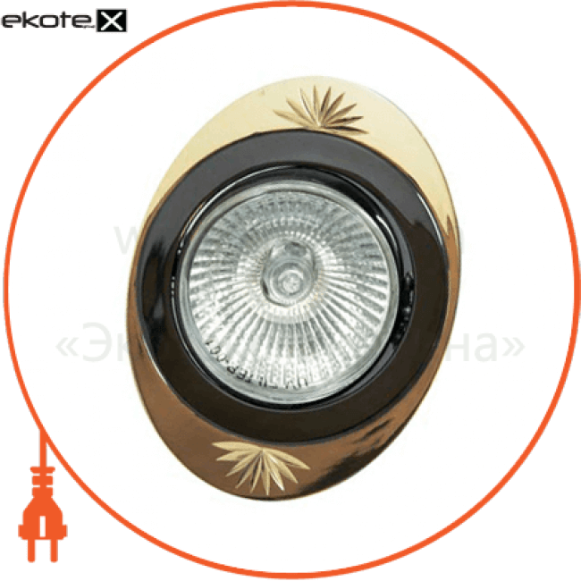 Feron 17906 встраиваемый светильник feron 250dl черный металлик золото 17906