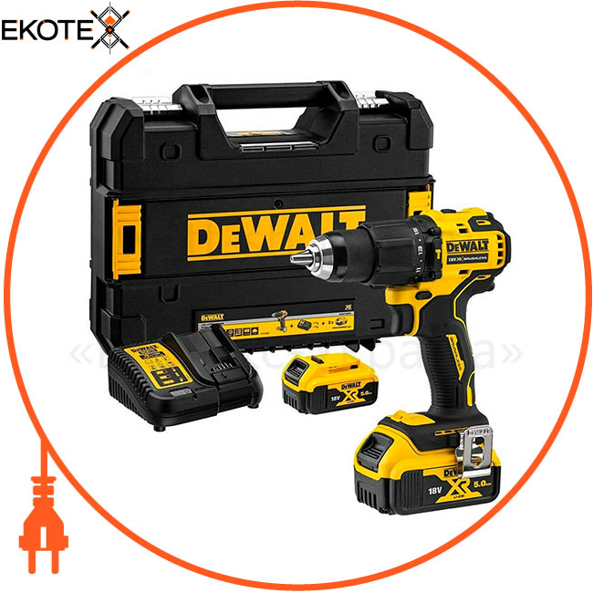 Дриль-шуруповерт акумуляторна бесщеточний ударна DeWALT DCD709P2T, DeWALT, DCD709P2T