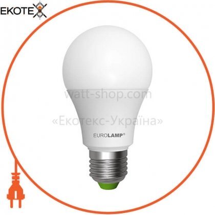 Класична світлодіодна LED Лампа EUROLAMP EKO A60 8W E27 4000K, Eurolamp, LED-A60-08274(D)