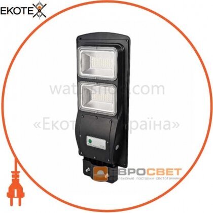 Світильник з сонячною панеллю EVROLIGHT 80LED 6400К SUNBEAM-60 IP65 з сутінковим реле, Евросвіт, 41124