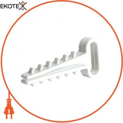 Дюбель-ялинка 14 mm для плоского кабелю e.metiz.dowel.flat.fir.14, 100 шт., Enext, m0080023