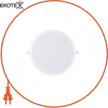 Horoz Electric 016-052-0016-010 светильник встраиваемый led 16w 6400k 950lm 165-260v d-121мм белый круг.