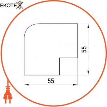 Плоский кут e.trunking.blend.angle.stand.40.25 для короба 40х25мм, Enext, s3033006