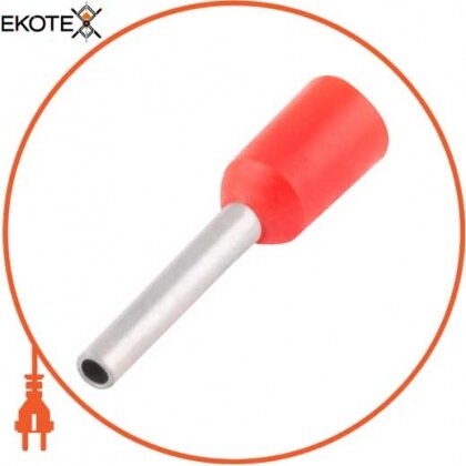 Ізольований наконечник втулковий e.terminal.stand.e0306.red 0.25 кв. мм, червоний, Enext, s3036059