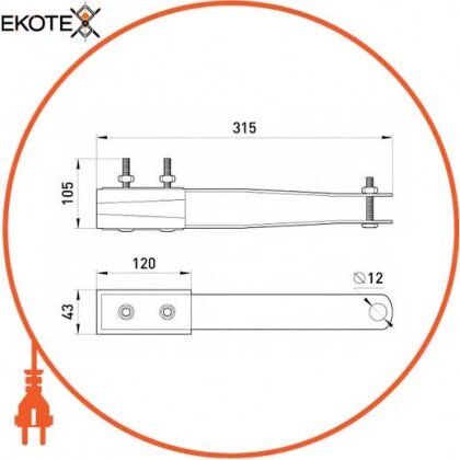 Enext p022004 анкерный изолированный зажим e.i.clamp.pro.70.120.c, 70-120 кв.мм