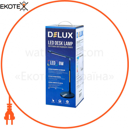 Светильник светодиодный настольный DELUX_TF-550_8 Вт LED 3000K-4000K-6000K  черный
