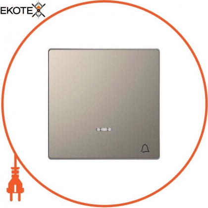 MERTEN D-Life КЛАВІША з лінзою для LED модуля, сім. дзвінок, НИКЕЛЬ, Schneider, MTN3325-6050