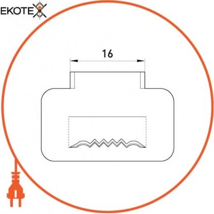 Сталева скріпа ізольована e.steel.fastener.ppa.16, Enext, p040017