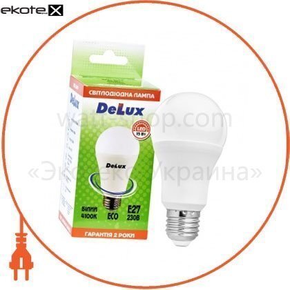 Delux 90005143 лампа светодиодная delux bl60 15вт 4100k е27 белый