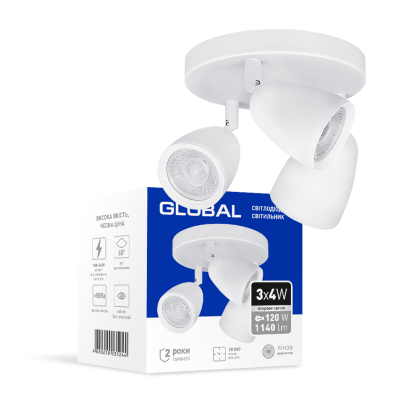 Світильник світлодіодний GSL-01C GLOBAL 12W 4100K білий, Global, 3-GSL-11241-CW
