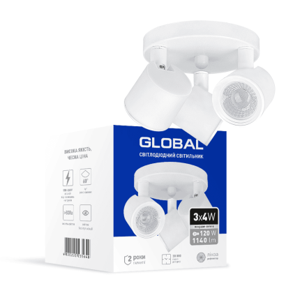 Світильник світлодіодний GSL-02C GLOBAL 12W 4100K білий, Global, 3-GSL-21241-CW