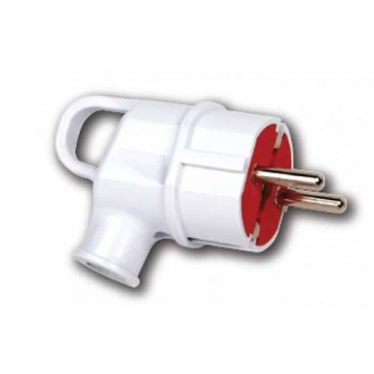 Вилка кутова з вушком з заземленням, Horoz Electric, 300-000-703