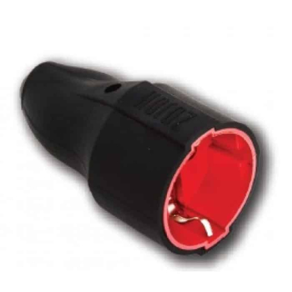 Штепсельне гніздо з заземленням каучукове, Horoz Electric, 300-000-805