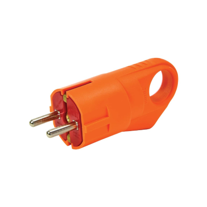 Вилка кутова з вушком з заземленням каучукова, Horoz Electric, 300-001-806