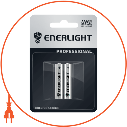 Акумулятор ENERLIGHT Professional AAA 800mAh BLI 2, Enerlight, 30310102