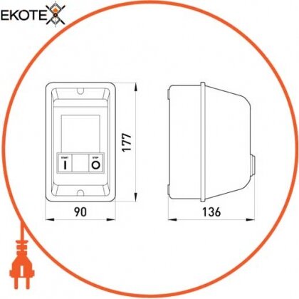 Enext i0100015 электромагнитный пускатель e.industrial.ukq.18mb.230v, 18а 230в