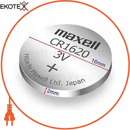 Maxell 318162000005 литиевая батарейка japan maxell сard &quot;таблетка&quot; cr1620 5шт / уп