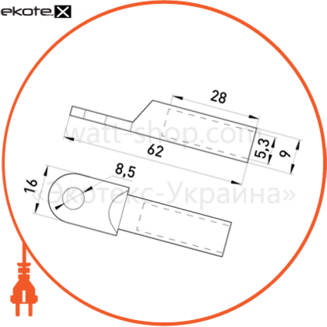 Enext s021001 оцинкований кабельний наконечник e.end.stand.z.10