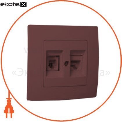 Розетка комп'ютерна САТ 5Е + гніздо, Makel, 32096035