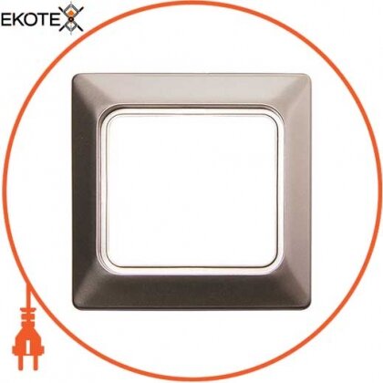 Рамка e.lux.12094L.1.fr.wp.nikel для вологозахищеній розетки, "нікель", Enext, ins0040086