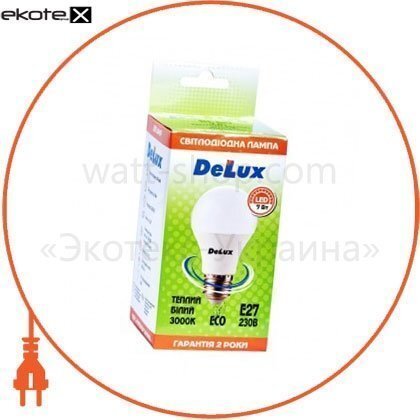 Delux 90005146 лампа светодиодная delux bl60 7вт е27 3000k теплый белый