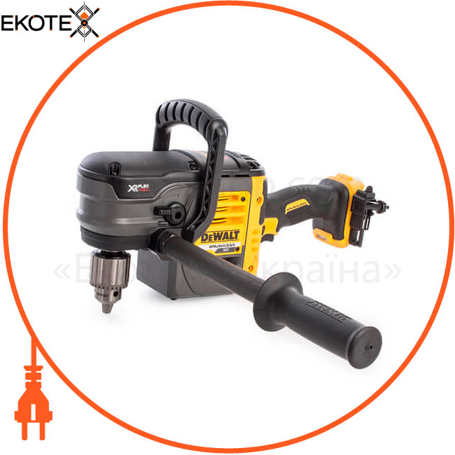 Дриль-шуруповерт кутова акумуляторна безщіткового DeWALT DCD460NT, DeWALT, DCD460NT