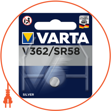 Батарейка VARTA V 362 1 шт, Varta, 362101111