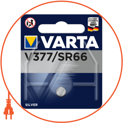 Батарейка VARTA V 377 BLI1 1 шт, Varta, 377101401