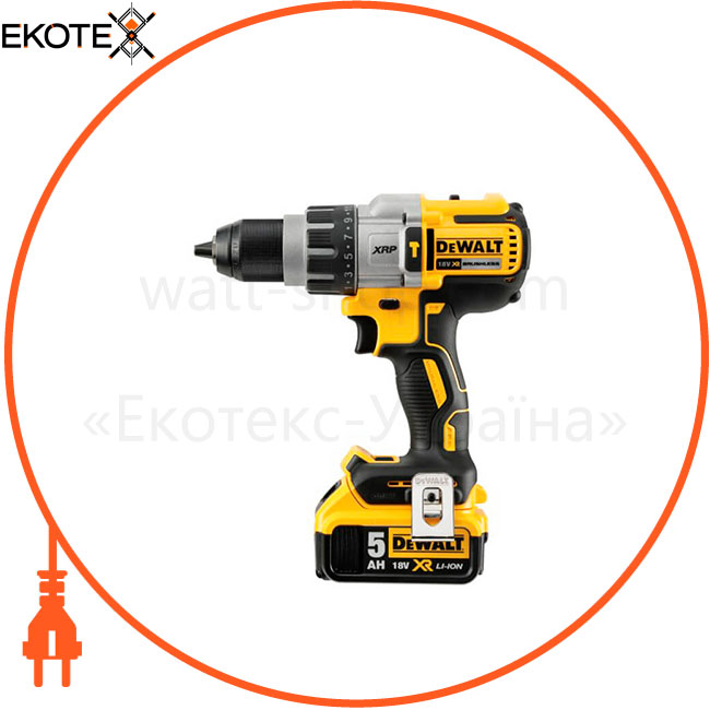 Дриль-шуруповерт акумуляторна бесщеточний ударна DeWALT DCD996P3K, DeWALT, DCD996P3K