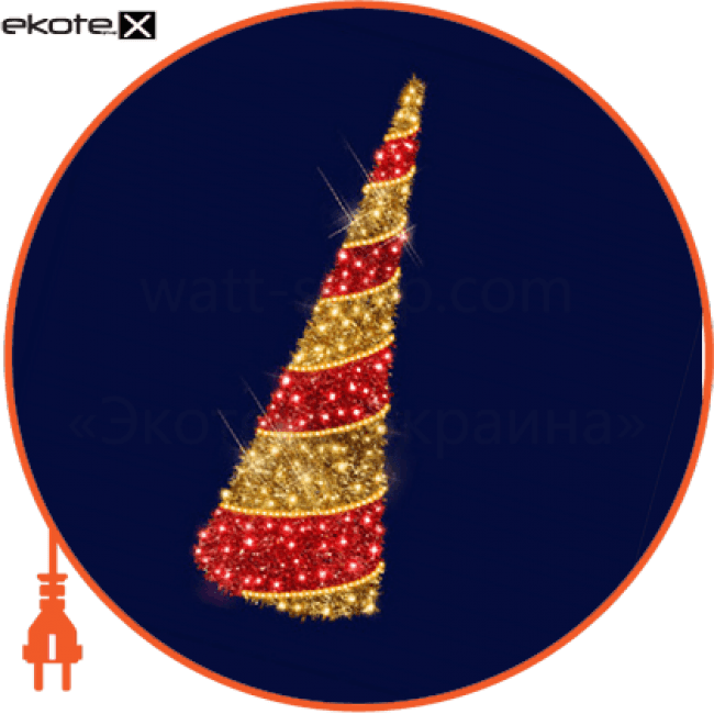 Світлова конструкція Ялинка, 3,0*1,0, Люм'єр, 3D009V3
