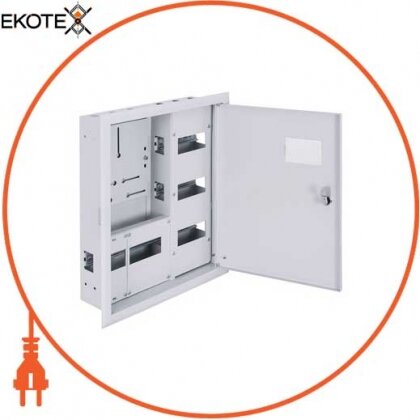 Корпус обліку металевий e.mbox.pro.w.f3.27z IP31 вбудовується під 3ф лічильник, 27 модулів з замком, Enext, s0100227