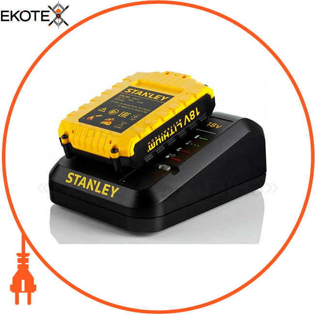 Дриль-шуруповерт акумуляторний ударний STANLEY STDC18LHBK, STANLEY, STDC18LHBK