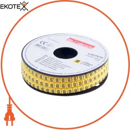 Enext s2037070 маркер кабельний e.marker.stand.2.4.b, 2-4 кв.мм, b, 500 шт