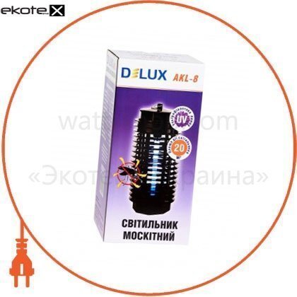 Delux 90008223 светильник для уничтожения насекомых akl-8 1х4вт g5
