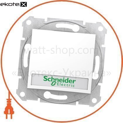 Sedna Вимикач 1 полюсний з 10A індикатором, без рамки білий, Schneider, SDN1600321