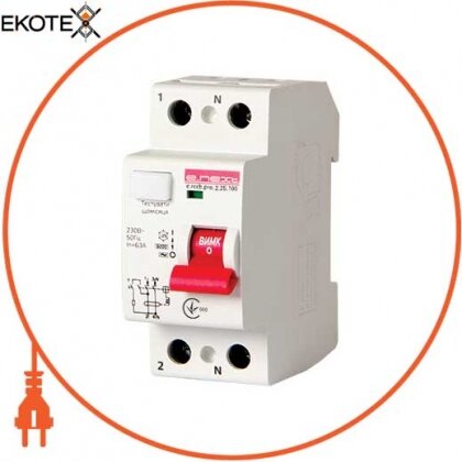 Enext p003008 выключатель дифференциального тока e.rccb.pro.2.25.100, 2р, 25а, 100ма