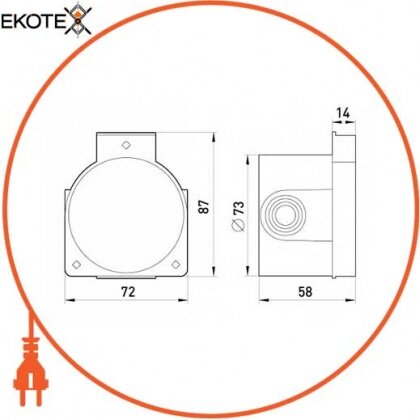 Enext 56 коробка установочная 16-32а