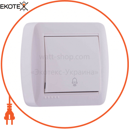Кнопка дзвінка 711-0200-103 Колір Білий/Білий 10AX 250V~, Lezard, 711-0200-103
