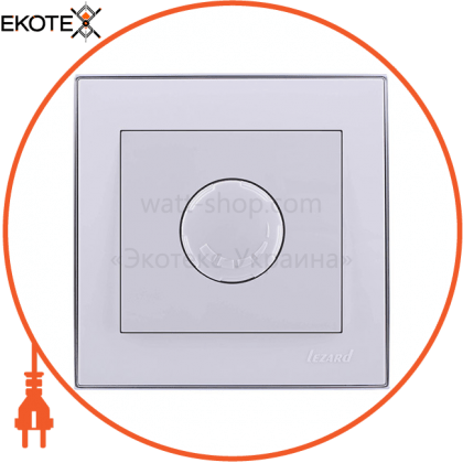 Диммер 1000 Вт 703-0225-157 Колір Білий/Хром 10АХ 250V~, Lezard, 703-0225-157