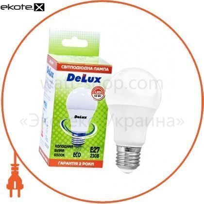 Delux 90006126 лампа светодиодная delux bl60 12вт 6500k е27 холодный белый