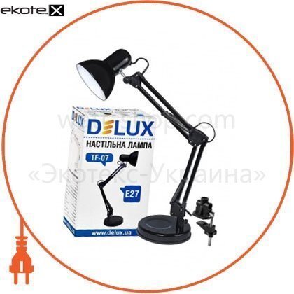 Delux 90012375 светильник настольный delux tf-07_e27 черный