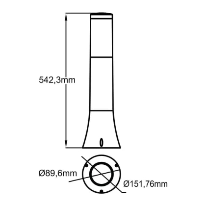 Світильник садово-парковий ORCHID-2 Е27 чорний, Horoz Electric, 400-000-122