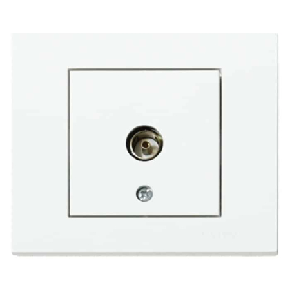 Розетка ТВ прохідна біла GRANO, Ovivo, 400-010300-224