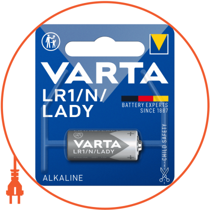 Батарейка VARTA LR 1 BLI 1 шт, Varta, 4001101401
