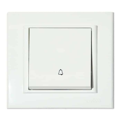 Кнопка дзвінка біла MINA, Ovivo, 401-010200-207