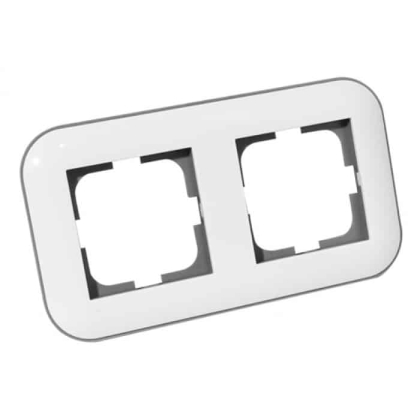 Рамка 2-на LOFT білий+сірий, Ovivo, 404-010003-226
